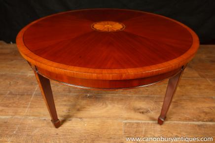 Regency Sheraton marqueterie Coffee Table tables en acajou