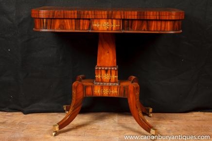 Simple Regency Jeux de cartes Table d'appoint Tables basses Meubles en bois de rose Simple Regency Jeux de cartes Table d'appoint Tables basses Meubles en bois de rose