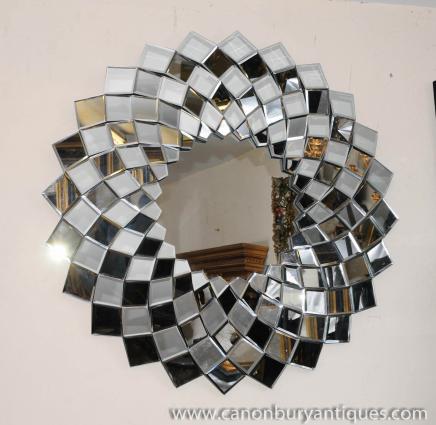Art Deco Stare Mirror Glass Mirrors 