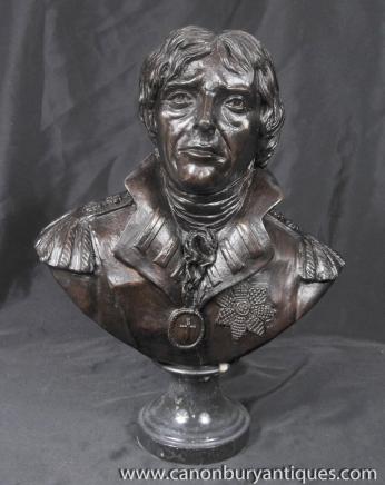Bronze Bust Horatio Nelson English Naval Captain Trafalgar Bronze Bust Horatio Nelson English Naval Captain Trafalgar
