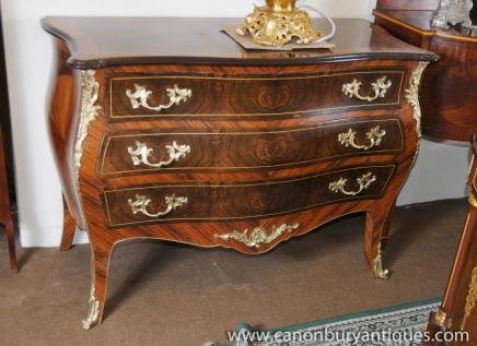 Regency Bombe Commode Chest of Drawers French Furniture 