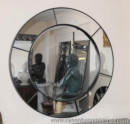 Round Art Deco Glass Hall Mirror Pier 1920s Mirrors 