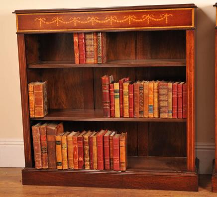 Single Sheraton Regency Bookcase Open Front Low Bookcases Single Sheraton Regency Bookcase Open Front Low Bookcases