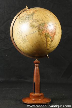Swedish World Globe on Wooden Stand Walnut Vintage Swedish World Globe on Wooden Stand Walnut Vintage