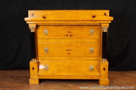 Biedermeier Chest Drawers Commode Empire Walnut Furniture Chests 