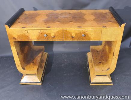 Art Deco Pedestal Desk Writing Table Bureau Office Furniture 