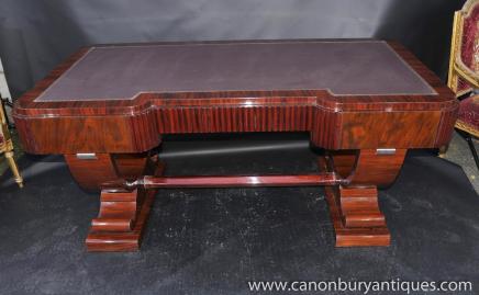 Big Art Deco Partners Desk Writing Table Bureau 1920s Office Furniture 