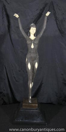 Large Bronze Art Deco Chiparus Starfish Dancer Statue Figurine 