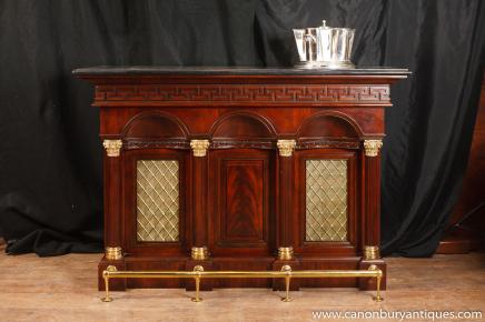 Victorian Mahogany Bar Stand Pub Set Wine Cellar Rack 