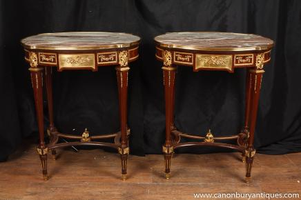 French French Empire Side Occasional Tables Ormolu Furniture