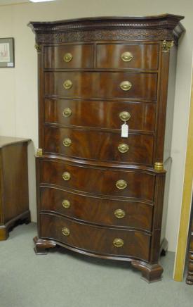 Victorian Mahogany Chest on Chest Cabinet 
