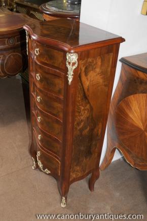Walnut Regency Tall Boy Chest Drawers Serpentine Furniture Walnut Regency Tall Boy Chest Drawers Serpentine Furniture