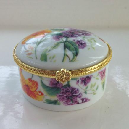Porcelain Keepsake Summer Flower Trinket