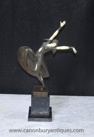 Art Deco Bronze Chiparus Figurine Almeria Statue Dancer Art Deco Bronze Chiparus Figurine Almeria Statue Dancer