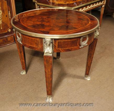 French Empire Side Cocktail Table Ormolu Pharo Leg French Empire Side Cocktail Table Ormolu Pharo Leg