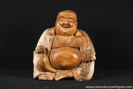 Hand Carved Happy Hotei Buddha Statue Buddhist Buddhism Hand Carved Happy Hotei Buddha Statue Buddhist Buddhism