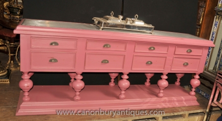 Large Pink English Painted Kitchen Dresser Shabby Chic Farmhouse Large Pink English Painted Kitchen Dresser Shabby Chic Farmhouse