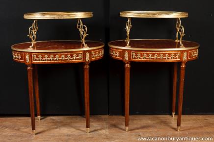 Pair French Empire Etagere Side Tables Tiered Table Pair French Empire Etagere Side Tables Tiered Table