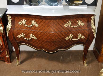 Pair Louis XVI Bombe Commodes Chests of Drawers Parquetry Inlay Pair Louis XVI Bombe Commodes Chests of Drawers Parquetry Inlay