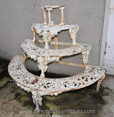 Victorian Cast Iron Planter Plant Stand Garden Shelf Coalbrookdale