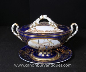 Dresden Porcelain Tureen Platter Serving Bowl Dish