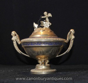 German Meissen Porcelain Cherub Tureen Dish Urn