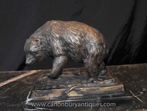 Bronze Bear Statue Signed Prince Brown Bears Animals Casting