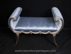 French Louis XV Gilt Stool Seat Hand Carved