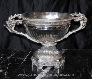 Victorian Sheffield Silver Plate Tureen Cut Glass Bowl Dish Centrepiece