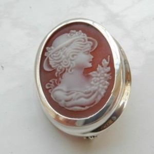Classic Silver Cameo Brooch