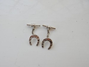 Pair Sterling Silver Horse Shoe Cufflinks 