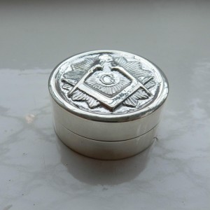 Sterling Silver Freemasons Trinket Box 