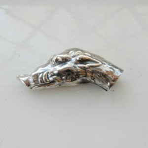 Sterling Silver Hog Cane Handle 
