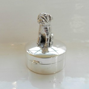 Sterling Silver Pug Dog Trinket 