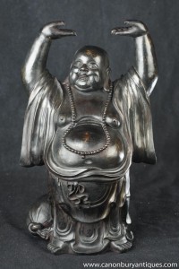 Bronze Happy Lucky Buddha Statue Buddhist Art Buddhism