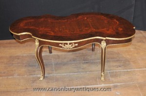 French Louis XV Rococo Coffee Table Shaped Tables