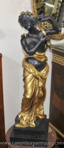 Big Classical Italian Bronze Maiden Signed Perdier Semi Nude