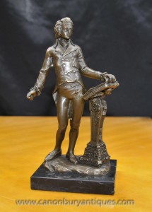 Bronze Statue Beethoven Classical German Music Composer Figurine