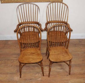 8 Oak Windsor Kitchen Dining Chairs Farmhouse Chair