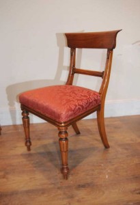 8 Regency Bar Back Dining Chairs Mahogany Diner