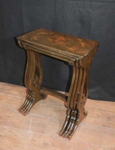 Chinese Lacquer Nest Tables French Chinoiserie Table