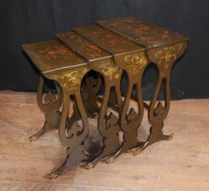 Chinese Lacquer Nest Tables French Chinoiserie Table