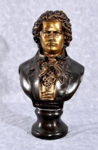 Bronze Bust Beethoven Romanic German Music Composter Statue