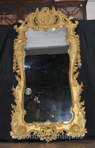 Big French Louis XVI Gilt Pier Mirror Glass Mirrors