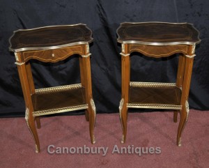 Pair French Empire Side Tables Cocktail Furniture Kingwood
