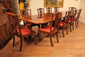 16ft Regency Pedestal Dining Table Mahogany Diner Tables