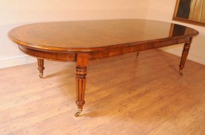 Walnut Victorian Dining Table Extending Tables Marquetry Inlay Diner