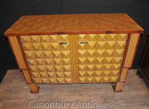 Art Deco Cubist Cabinet Chest Sideboard Cupboard