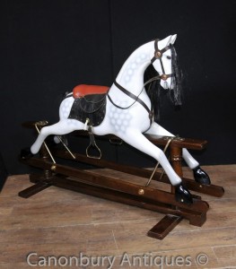 Dappled Grey Rocking Horse Childrens Toy Horses