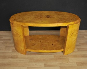 Art Deco Coffee Table Blonde Walnut 1920s Interiors